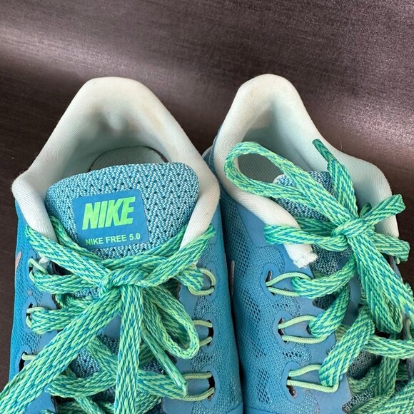 Nike‎ Free 5.0 Womens size 6.5 blue green running gym walking shoes - Picture 3 of 10
